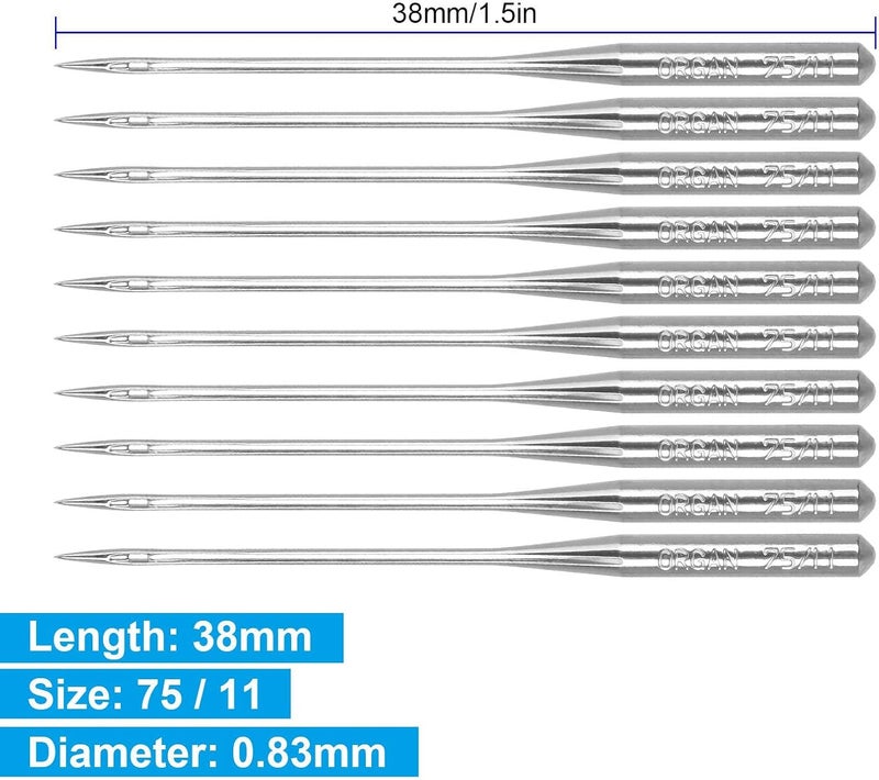 APACALI 50 PCS Sewing Machine Needles for Brother, Sewing Needles Embroidery Machine Needles for Brother Sewing Machine (75/11-50 Pack) - Image 2